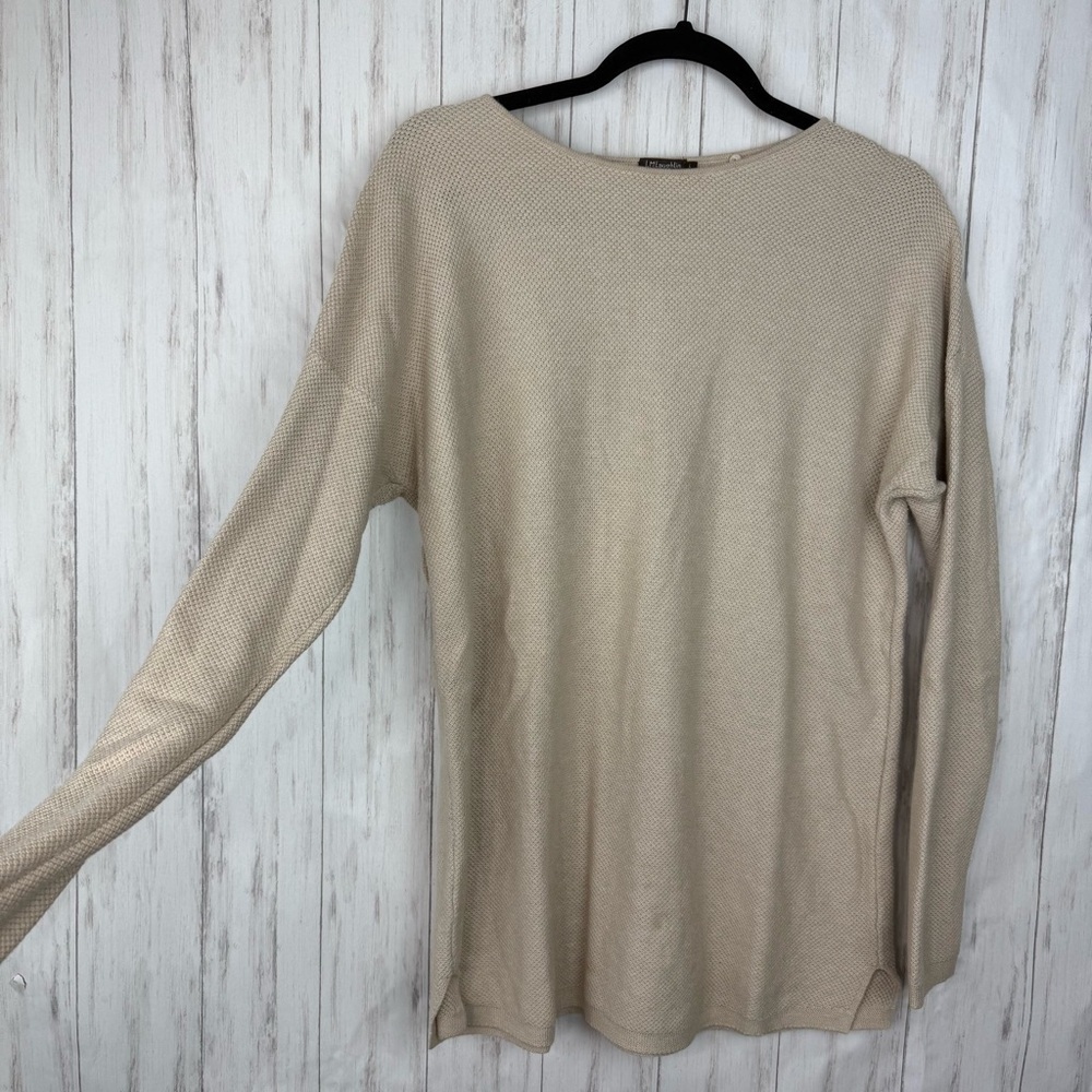 J. McLaughlin Tan Oversized Long sleeve Sweater Large